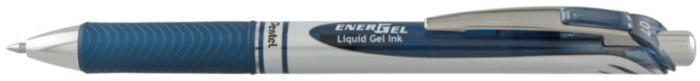 Stylo encre gel rétractable Pentel, série EnerGel Encre bleu marine (Metal tip)