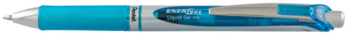 Pentel Retractable Gel pen, EnerGel series Sky blue ink (Metal tip)
