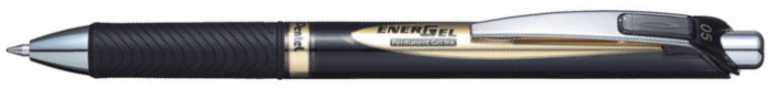 Pentel Retractable Gel pen, EnerGel series PERMANENT* Black ink (Metal tip)