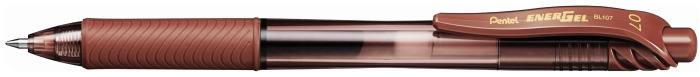 Pentel Retractable Gel pen, EnerGel-X series Brown ink (Metal tip)
