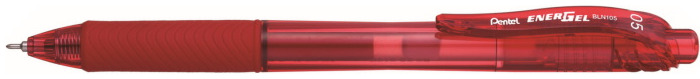 Pentel Retractable Gel pen, EnerGel-X series Red ink (Needle tip)