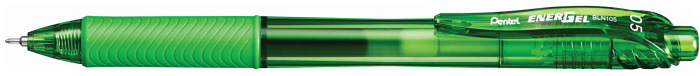 Stylo encre gel rétractable Pentel, série EnerGel-X Encre vert citron (Needle tip)