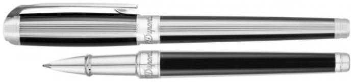 Stylo bille roulante Dupont, S.T., série Line D (Medium) Noir & Palladium - Windsor