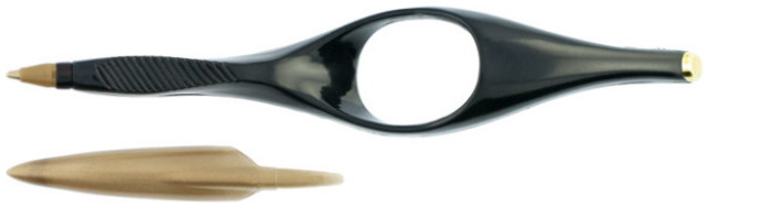 Grandee Corp Black Ballpoint pen, Ring-Pen series Black ink (Large size)
