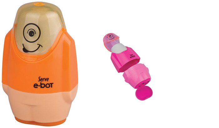 Serve Eraser & sharpener, E-Bot - Fluo Colours series Orange