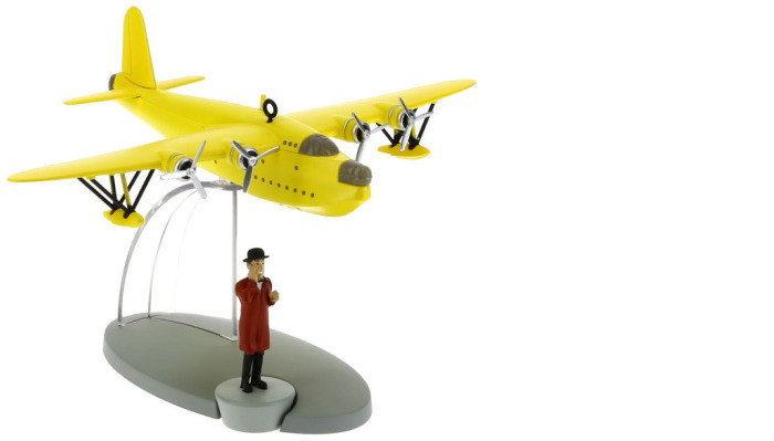 Tintin Decorative object, Airplane series The Yellow seaplane