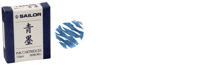 Sailor Ink cartridge, Pigmented ink series Blue-black Ink (Seiboku)