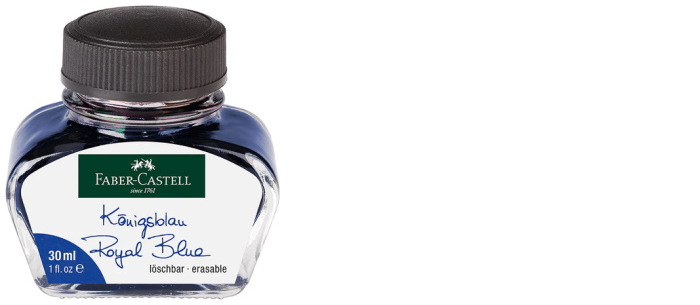 Bouteille d'encre Faber-Castell Design, série Recharge & encre Encre bleu royal (30ml)