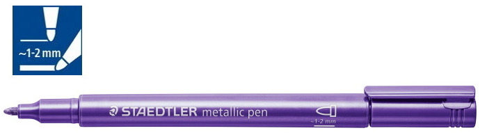 Staedtler Marker, Metallic Pen series Violet ink