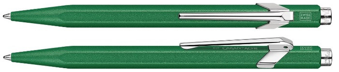 Stylo bille Caran d'Ache, série 849 Colormat-X Vert 