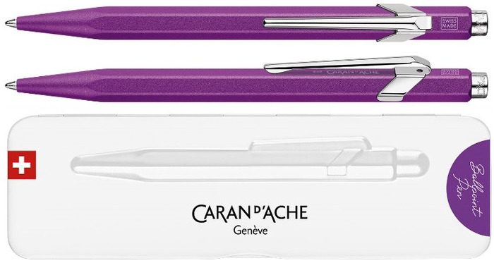 Caran d'Ache Ballpoint pen, 849 Colormat-X series Violet (with gift box)