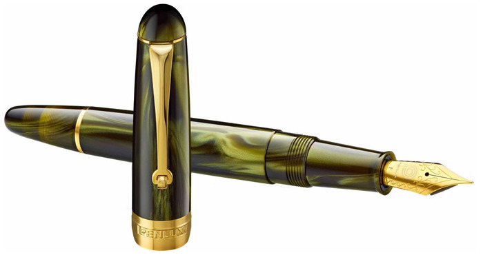 Penlux Fountain pen, Masterpiece Delgado series Moss GT