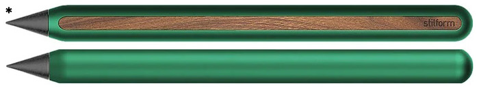 Stilform Reusable pencil, AEON Pencil series Green aluminum / Walnut (Graphite tip)