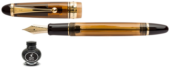 Pilot Fountain pen, Custom 823 series Amber GT (Black ink)