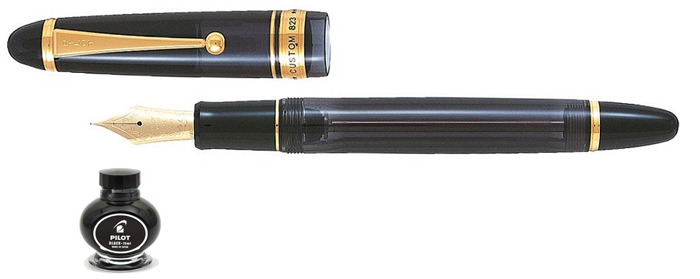 Stylo plume Pilot, série Custom 823 Noir GT (Encre noir)