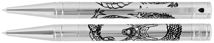 Dupont, S.T. Ballpoint pen, D-Initial series Chrome (Dragon)