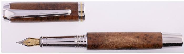 Ecowoodturner Fountain pen, Gentlemen's series Black cherry burl 