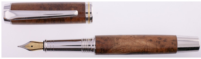 Ecowoodturner Fountain pen, Gentlemen's series Black cherry burl