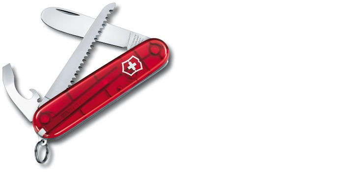 Couteau Victorinox, série Moyens couteaux de poche Rouge translucide (My First Victorinox H)