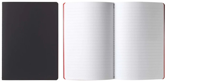 Carnet de notes (A6) PdiPigna, série Nero Oriente Noir (Ligné, 105mm x 148mm)