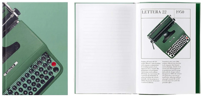 Carnet de notes (A5) PdiPigna, série Lettera 22 - Hommage à Olivetti - Vert (Ligné, 148mm x 210mm)