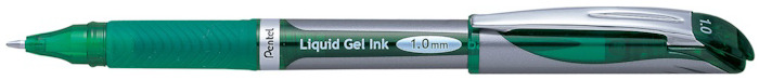 Pentel Gel pen, EnerGel Capped Refillable* series Green ink (Metal tip)