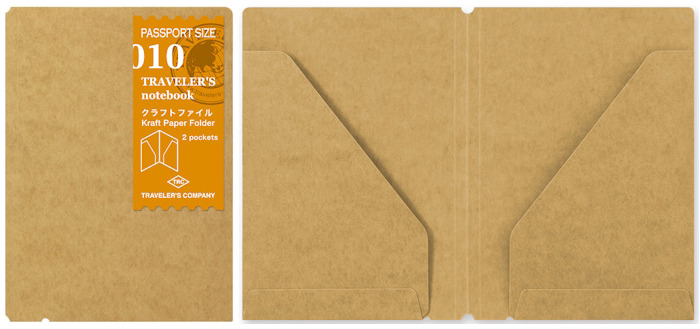 Pochette Traveler's Company, série Notebook Passport Size Refill Brun pâle  