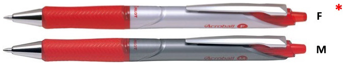 Pilot Ballpoint pen, Acroball series Red ink