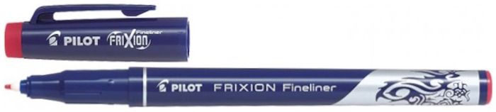 Crayon feutre Pilot, série Frixion Fineliner Encre rouge 