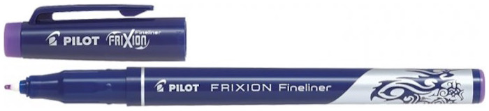 Crayon feutre Pilot, série Frixion Fineliner Encre mauve 