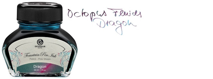 Bouteille d'encre Octopus Fluids, série Sheen Encre Dragon (30ml)