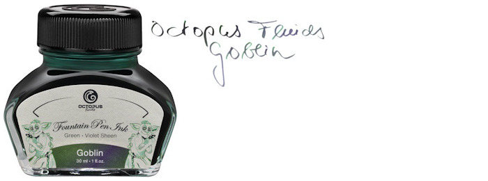 Bouteille d'encre Octopus Fluids, série Sheen Encre Goblin (30ml)