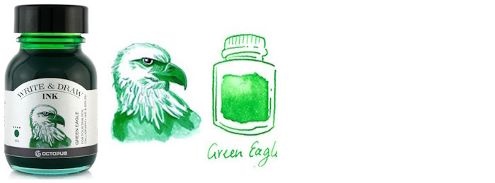 Octopus Fluids Ink bottle, Write & Draw Ink series Green ink (Eagle) - 50ml