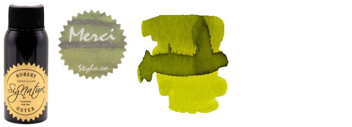 Bouteille d'encre Robert Oster, série Encres Stylo.ca Verte (Merci) 50ml