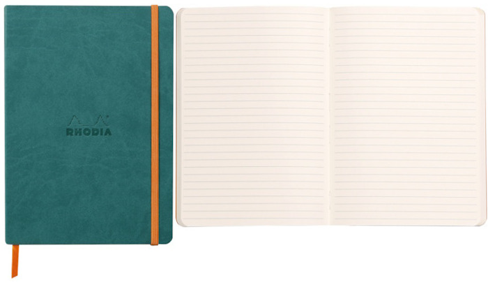 Rhodia Notebook (A5), Rhodiarama A5 series Blue-Green* (Softcover, 148 mm x 210 mm, lined)
