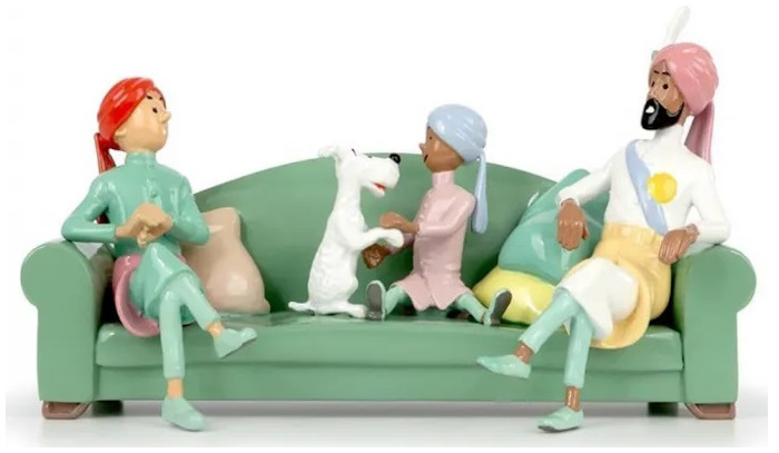 Tintin Figurine, Decorations series Tintin & Snowy - The couch scene