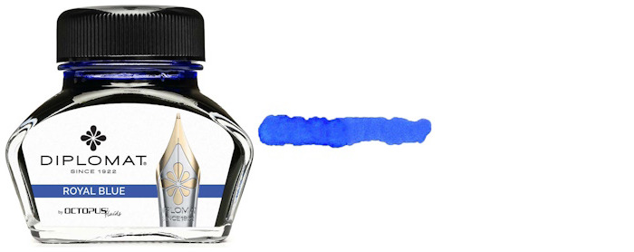 Bouteille d'encre Diplomat, série Recharge & encre Encre bleu royal (30ml - par Octopus Fluids)