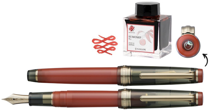 Sailor Fountain pen set, Pro Gear Slim Manyo No.3 Limited Edition series Gourd