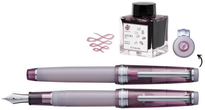 Sailor Fountain pen set, Pro Gear Slim Manyo No.3 Limited Edition series Red Bean