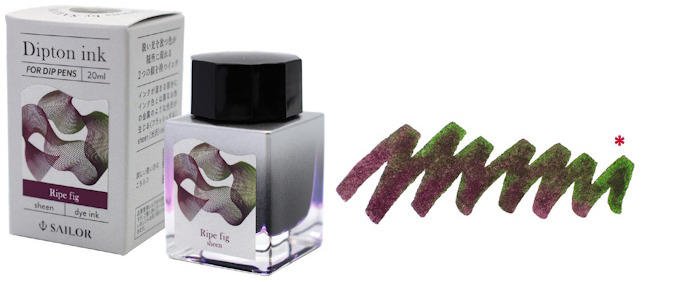 Sailor Dipton ink bottle, Inks & Dip Pens series Ripe Fig ink - 20ml