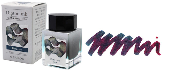 Sailor Dipton ink bottle, Inks & Dip Pens series Dark Cave ink - 20ml