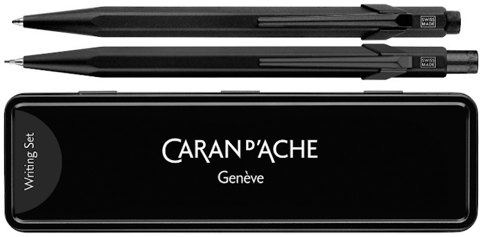 Caran d'Ache Ballpoint pen & mechanical pencil set, 849 Black Code series (0.5mm)