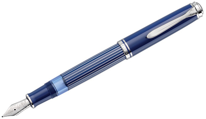 Pelikan Fountain pen, Souverän M815 Metal Striped Blue Special Edition series