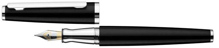 ottohutt Fountain pen, Design 06 series black shiny Pt