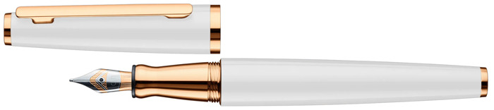 ottohutt Fountain pen, Design 06 series White shiny Pgt