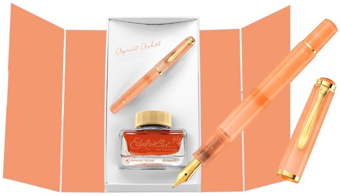 Pelikan Fountain pen set, Classic M200 Apricot Achat Special Edition series