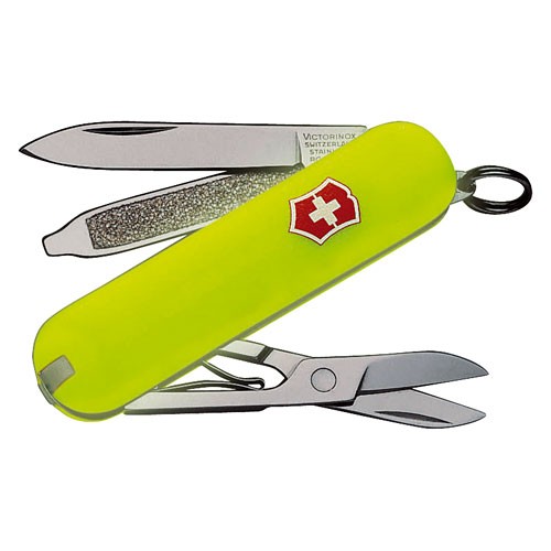 Victorinox Knife, Small Pocket Knives series Fluo yellow (Classic SD)