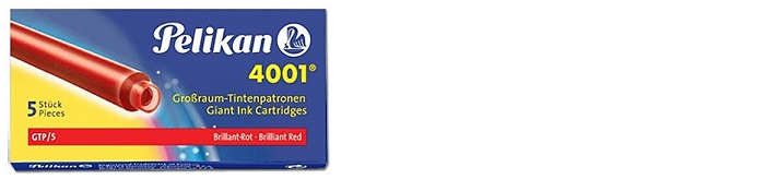 Pelikan Ink cartridge, Refill & ink series Red ink (Long)