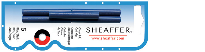 Cartouche d'encre Sheaffer, série Recharge & encre Encre bleu-noir