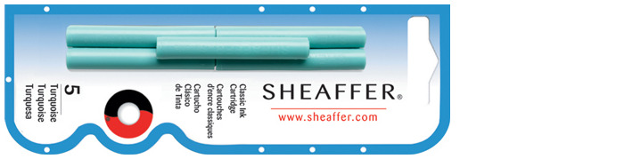 Cartouche d'encre Sheaffer, série Recharge & encre Encre turquoise